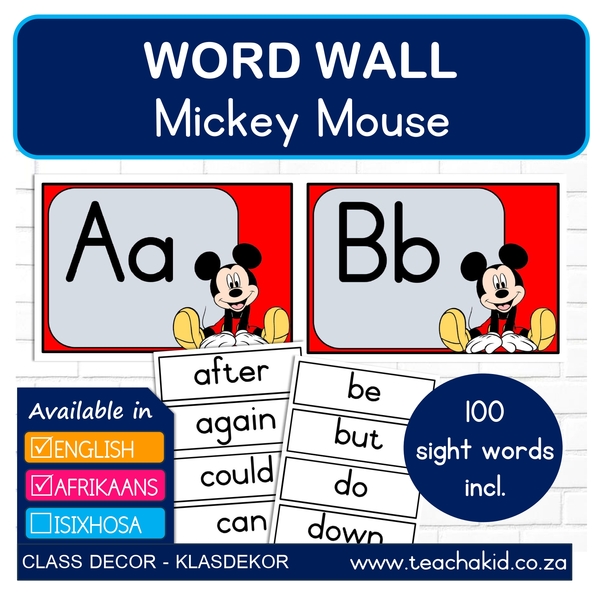 Word Wall Mickey Mouse (digital)