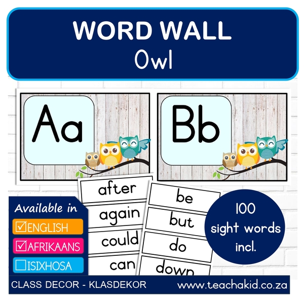 Word Wall Owl-Uil (digital)