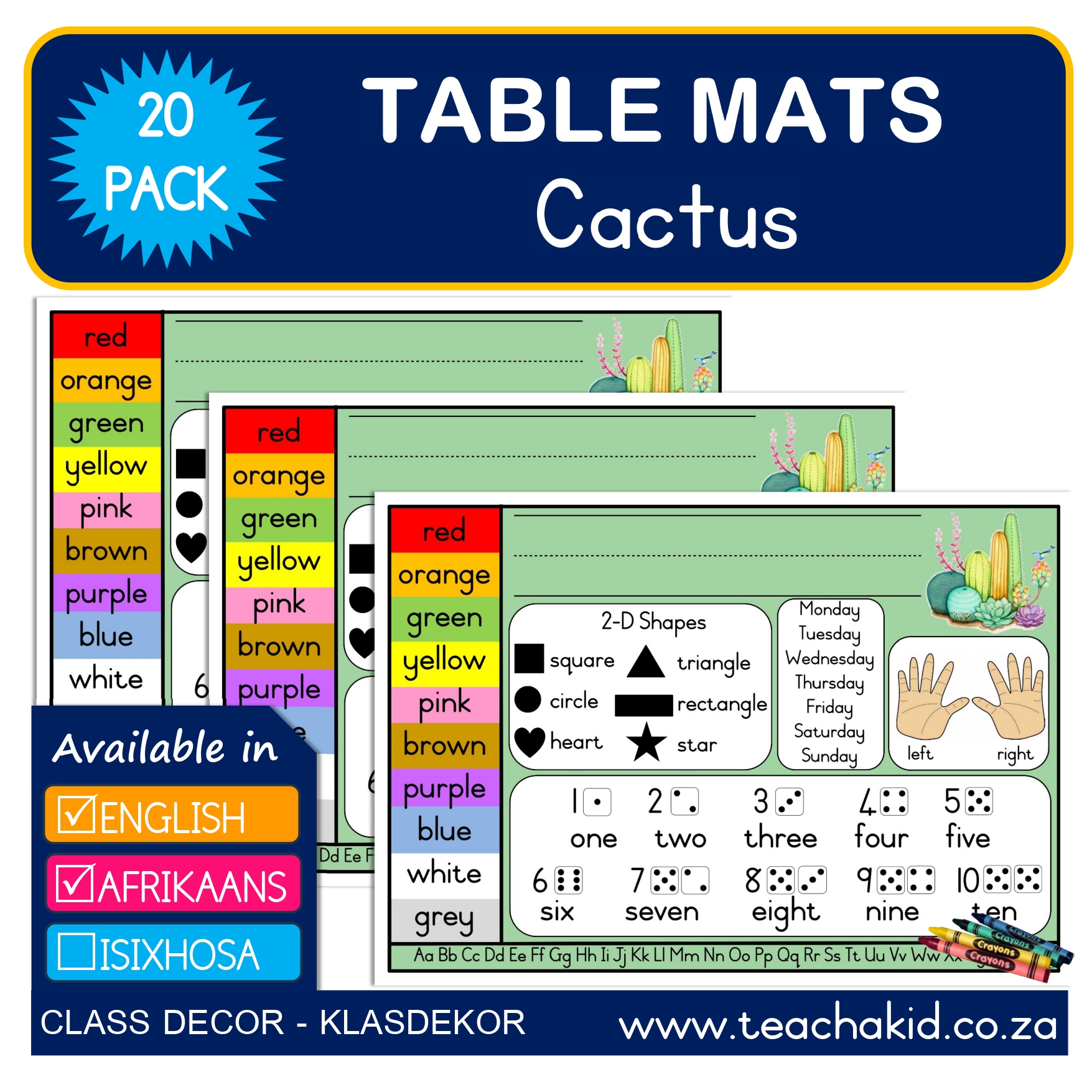 Table mat Cactus 01