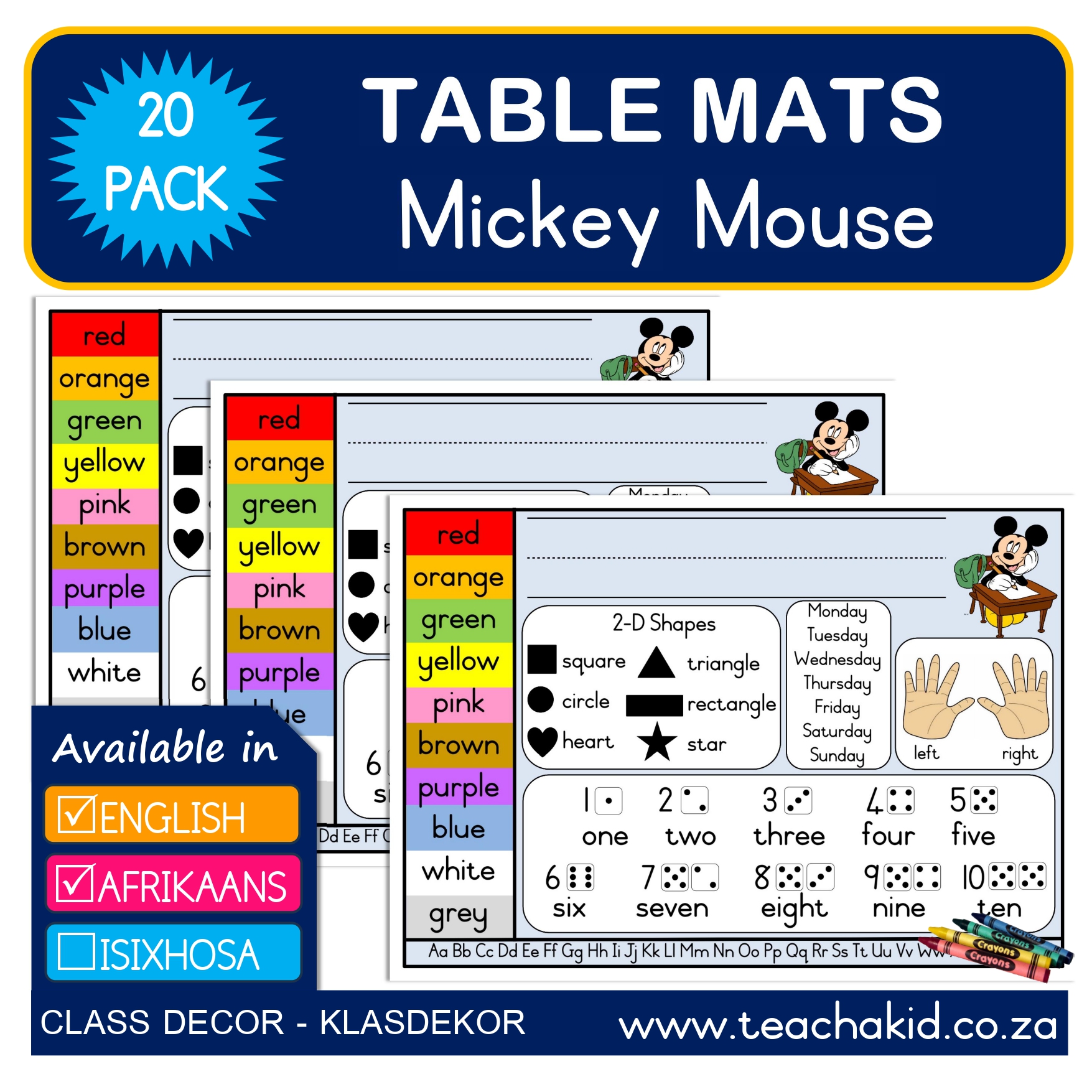 Table mat Mickey Mouse 01