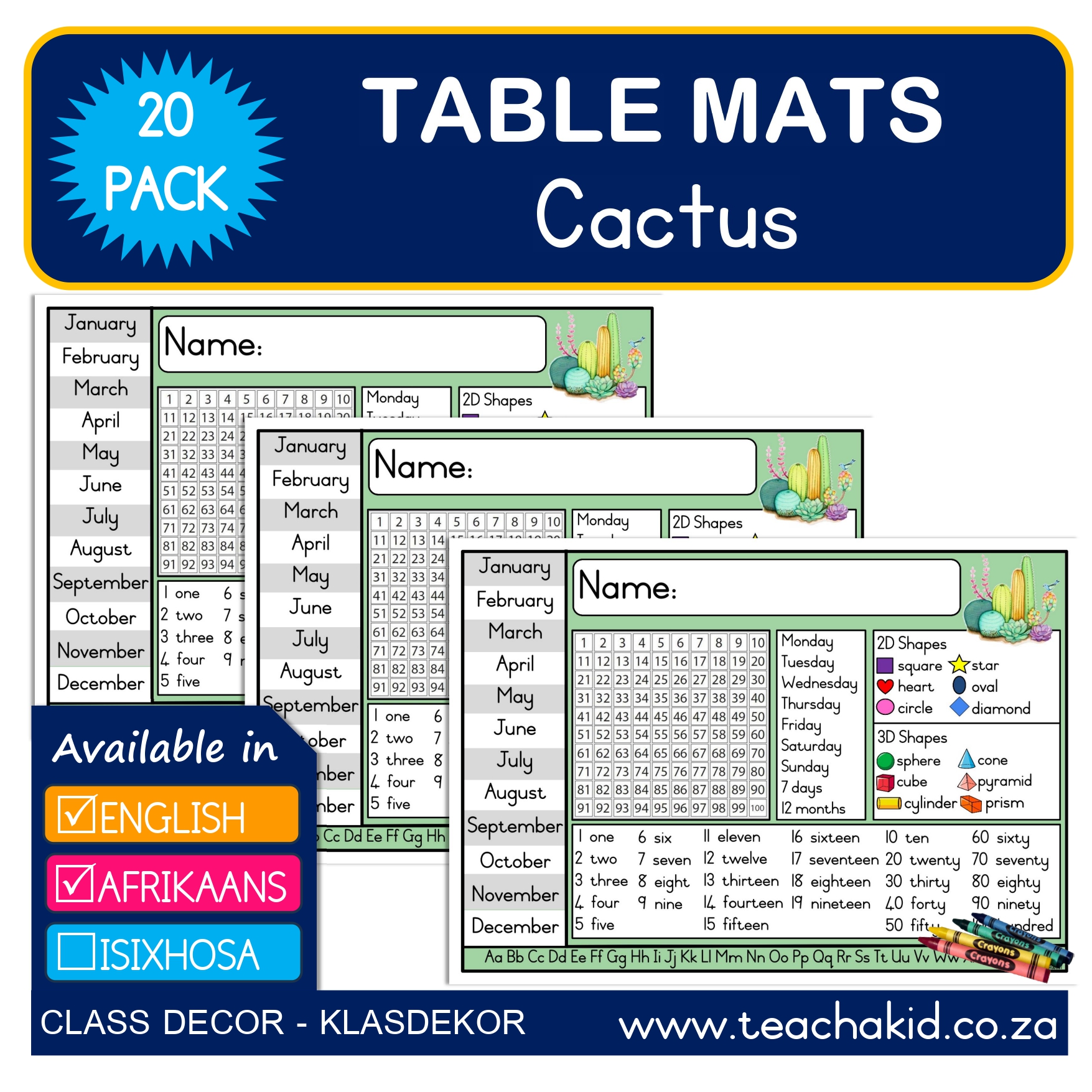 Table mat Cactus 02