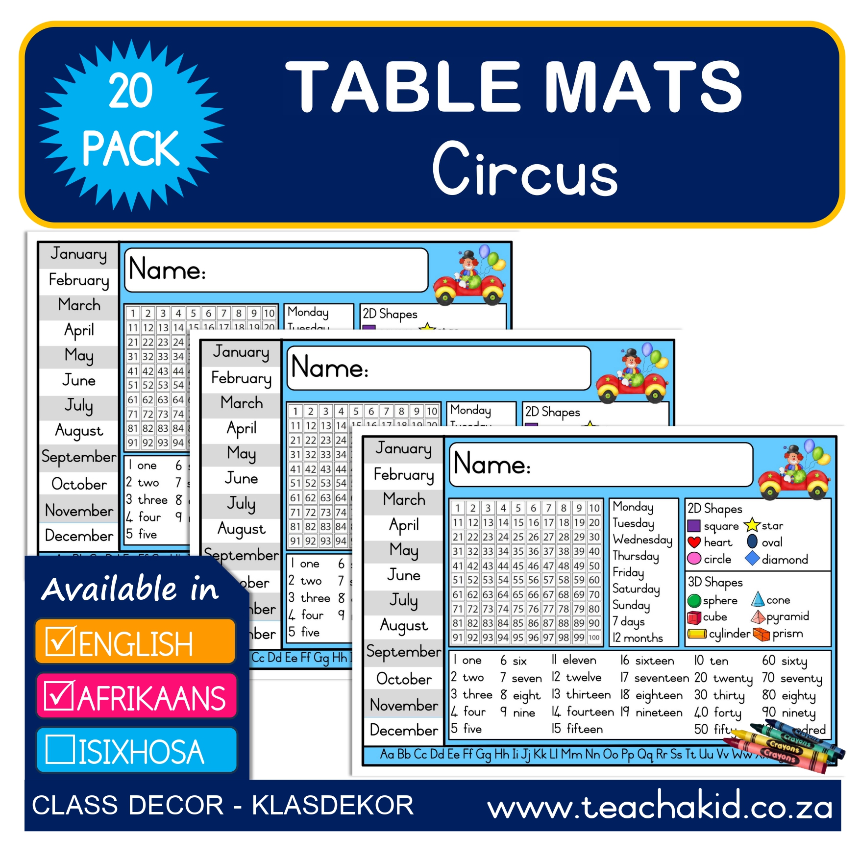 Table mat Circus 02