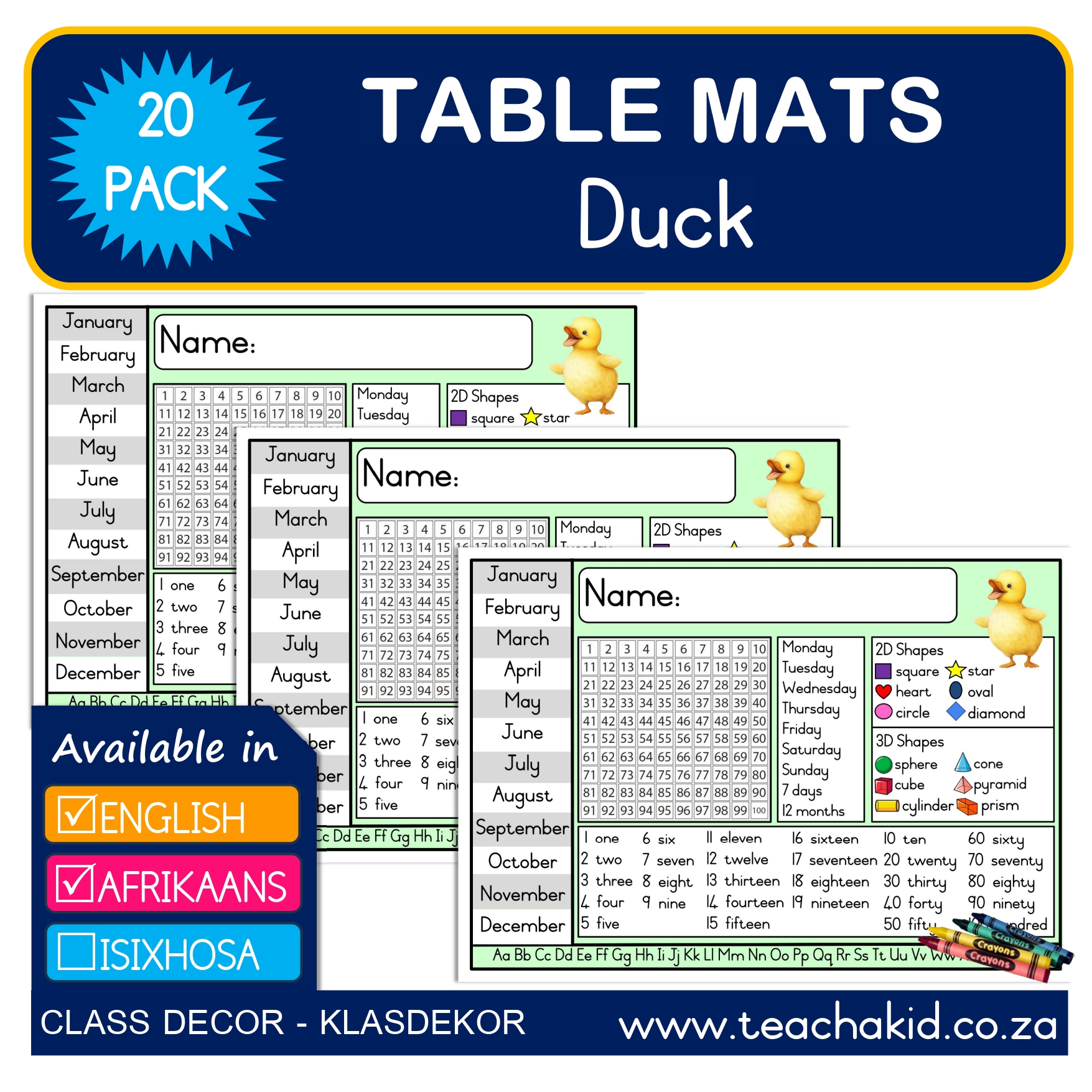 Table mat Ducks 02