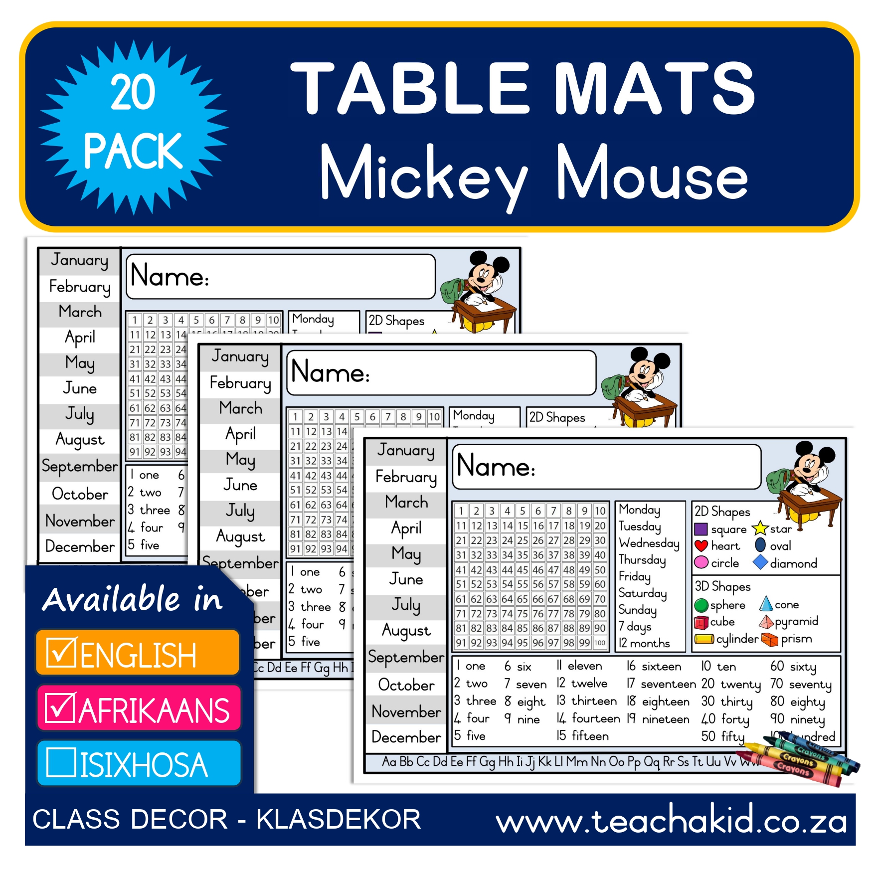 Table mat Mickey Mouse 02