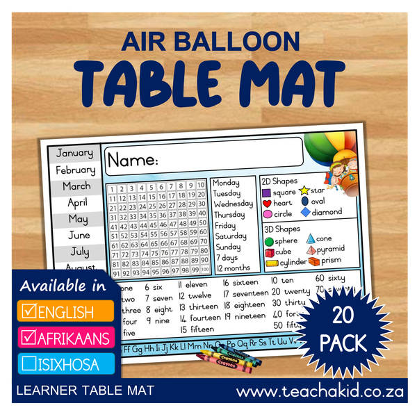Table mat Air balloon-Lugballon 02
