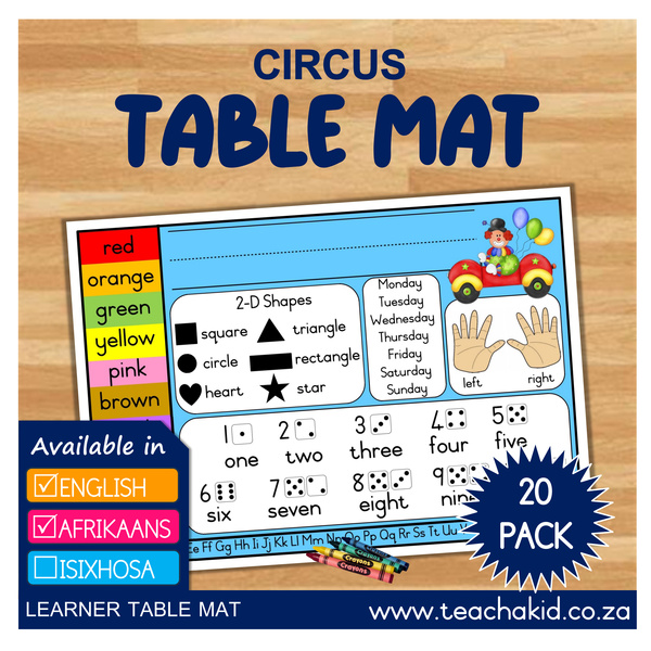 Table mat Circus-Sirkus 01