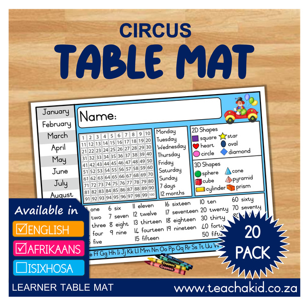 Table mat Circus-Sirkus 02