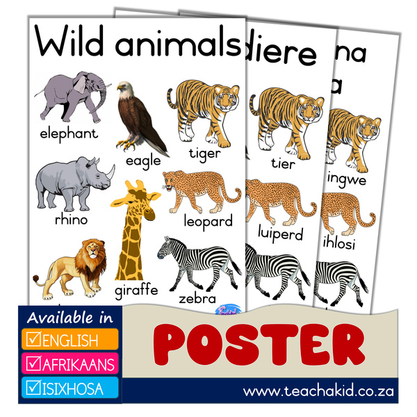 Wild animals – Wilde diere – Izilwanyana Zasendla