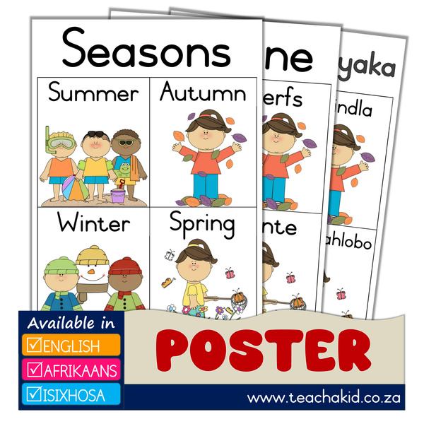 Seasons – Seisoene – Amaxesha onyaka