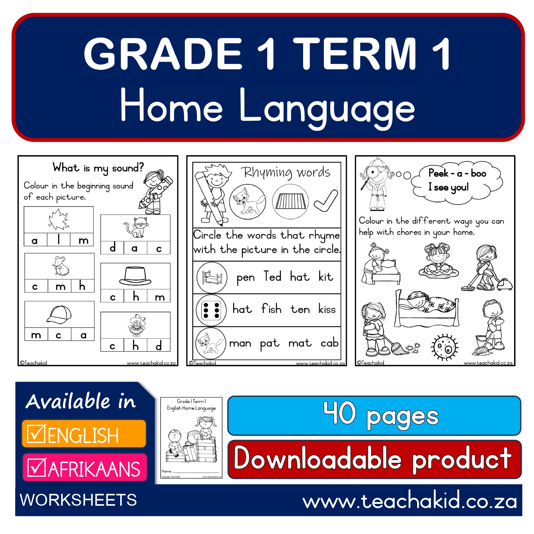 Grade 1 Term 1 Home Language-Huistaal (PDF)