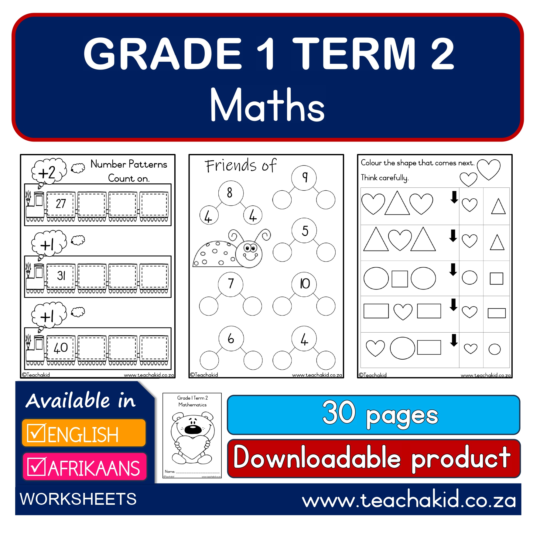 Grade 1 Term 2 Maths-Wiskunde (PDF)