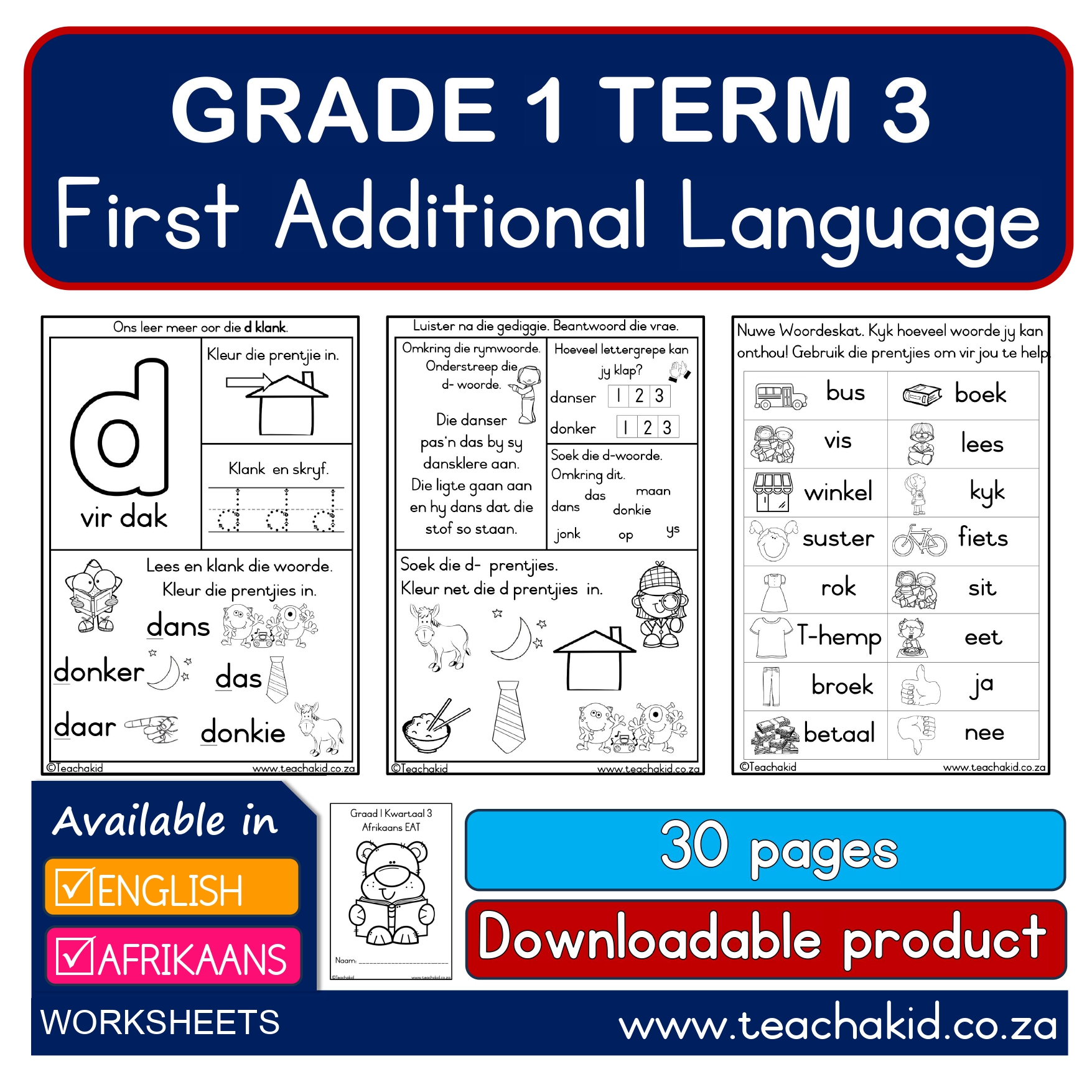 Grade 1 Term 3 Additional Language-Addisionele Taal (PDF)