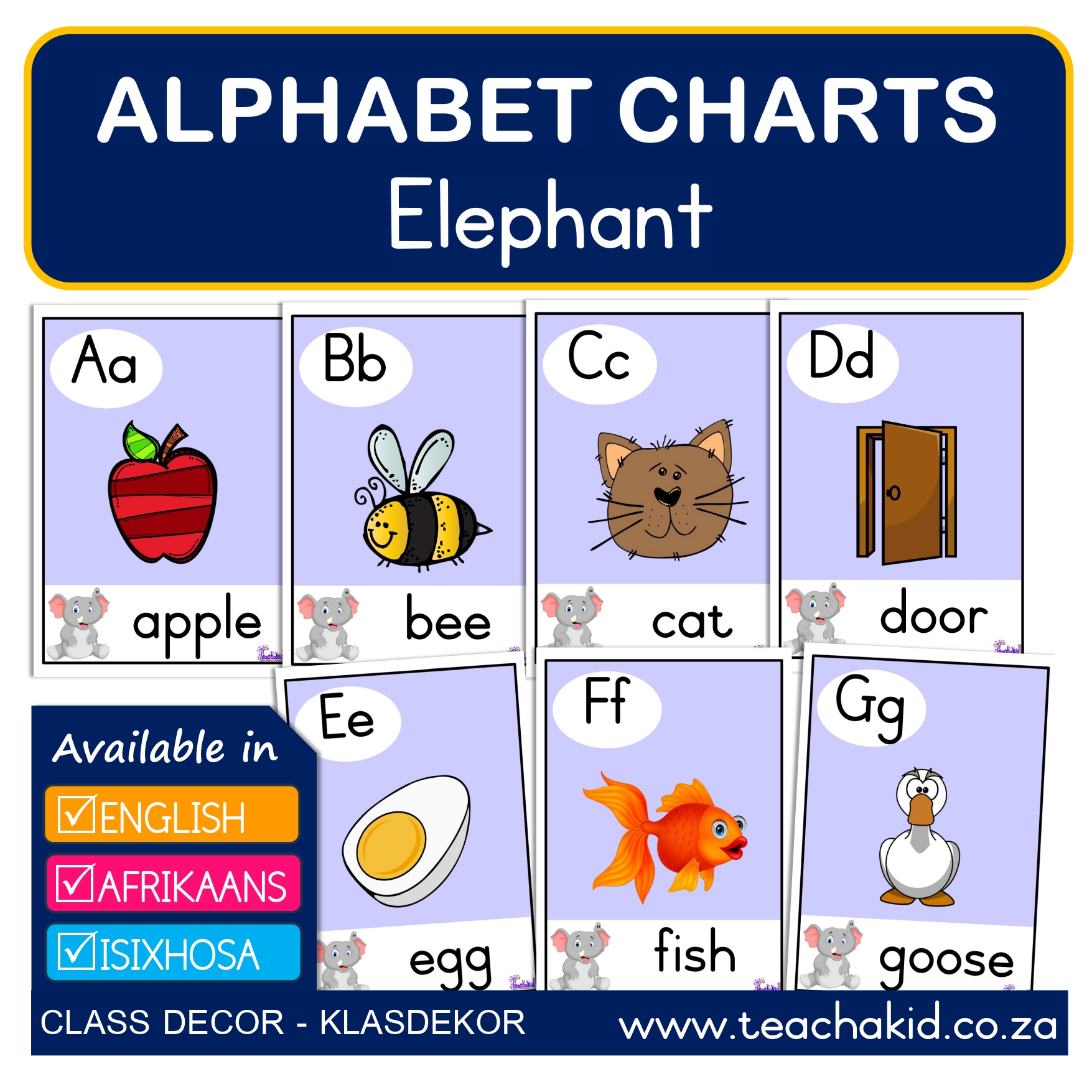 Alphabet Elephant-Olifant