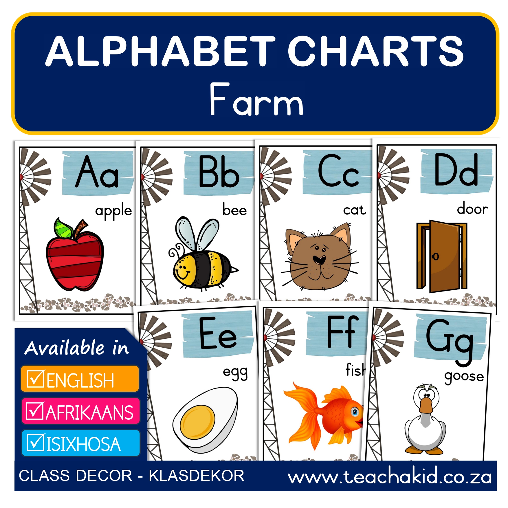 Alphabet Farm-Op die plaas