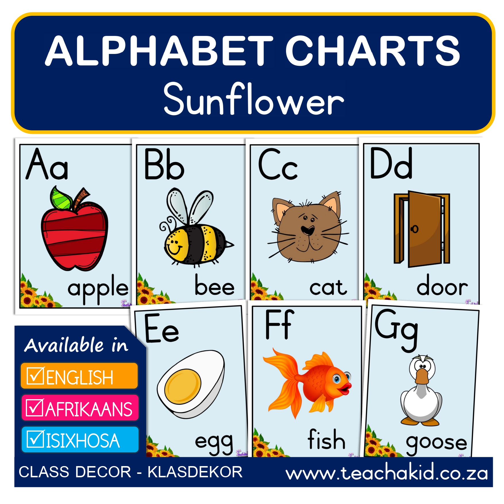 Alphabet Sunflower-Sonneblom