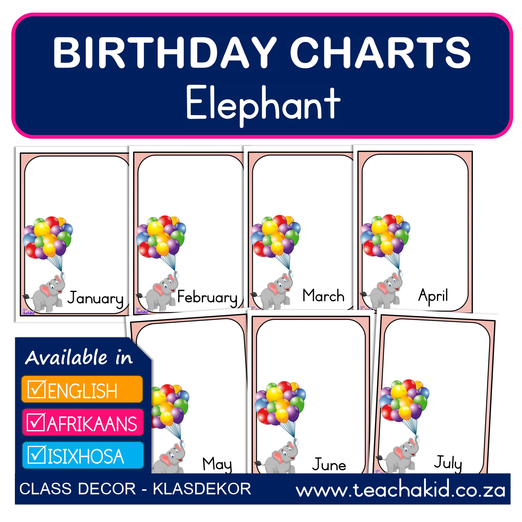 Birthdays Elephant-Olifant