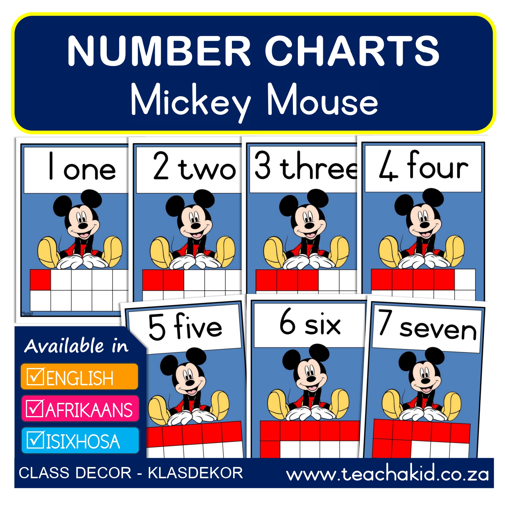 Numbers 1 to 10 Mickey Mouse (digital)
