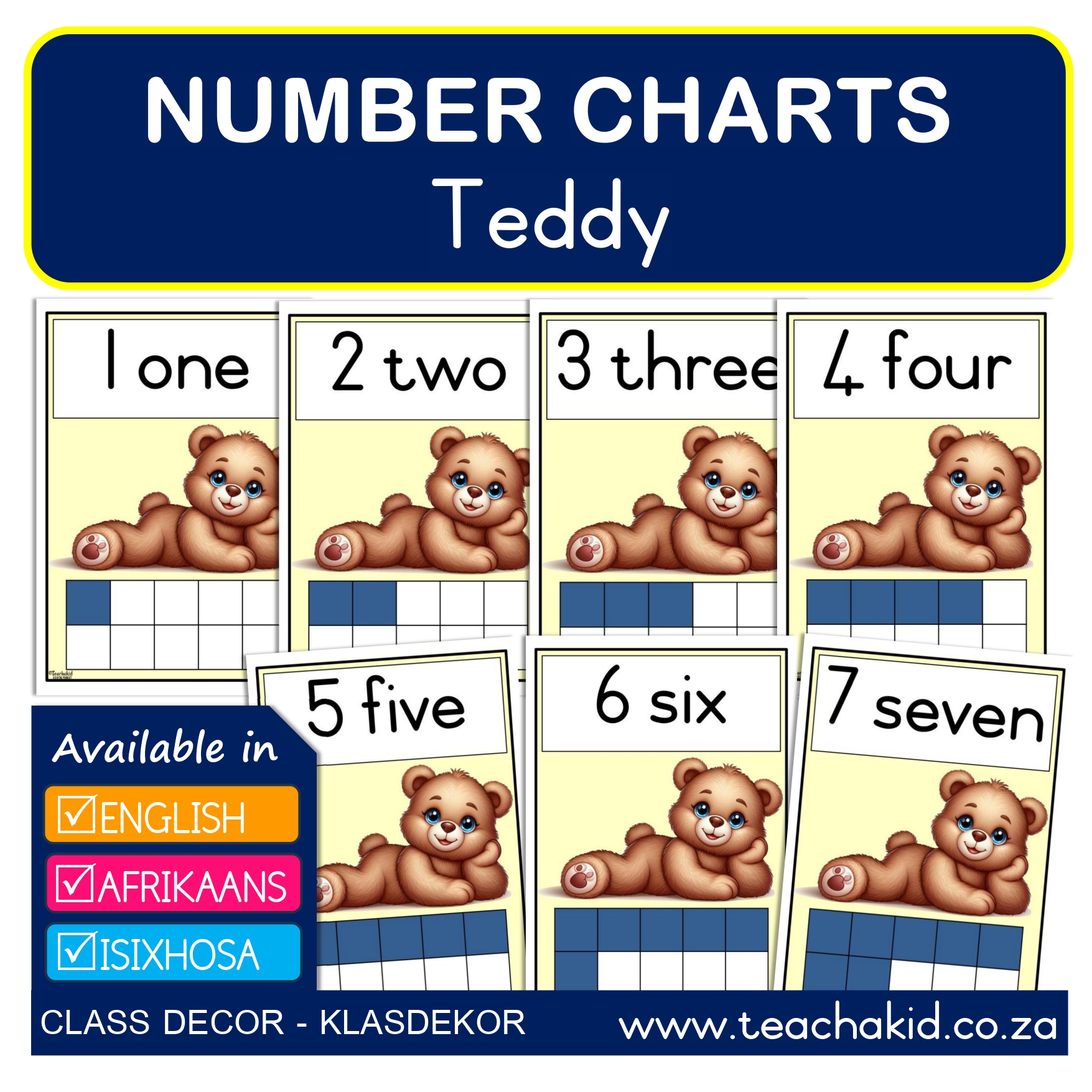 Numbers 1 to 10 Teddy-Teddie (digital)