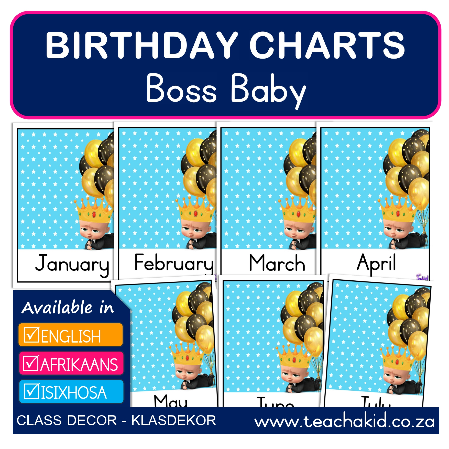 Birthdays Boss Baby in blue