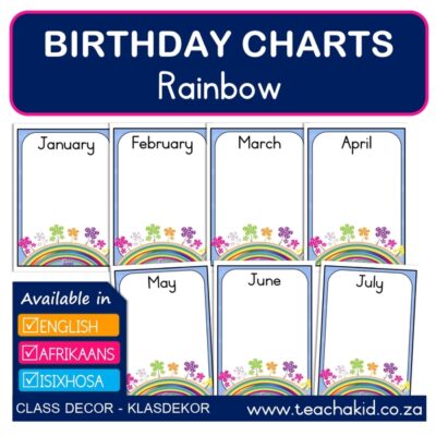 Birthdays Rainbow-Reënboog