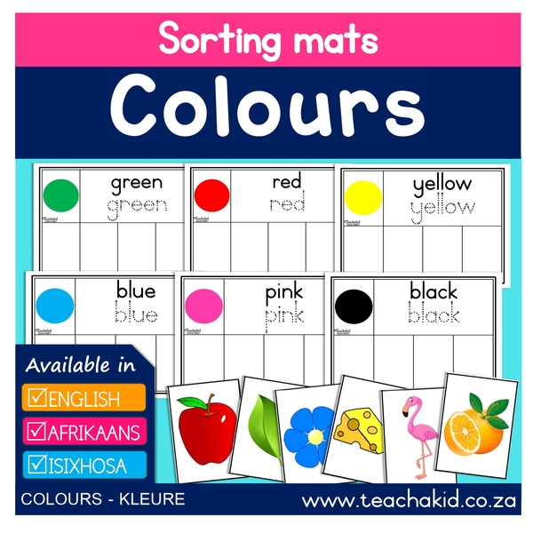 Sorting mats: Colours-Kleure (digital)