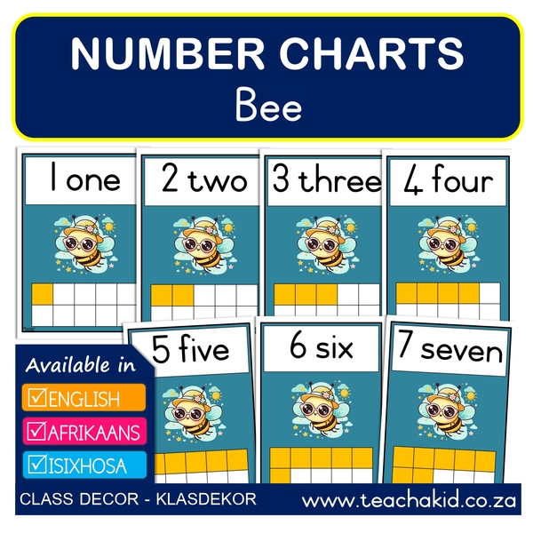 Numbers 1 to 10 Bee-Bytjie (digital)