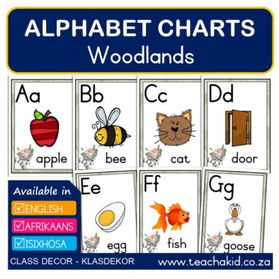 Alphabet Woodlands-Diere in die woud