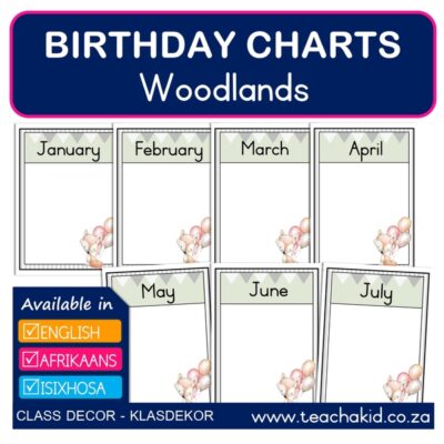 Birthdays Woodlands-Diere in die woud