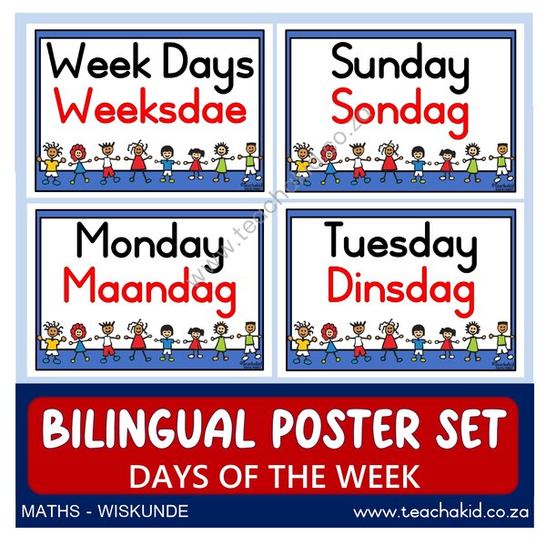 Days of the week bilingual set (digital)
