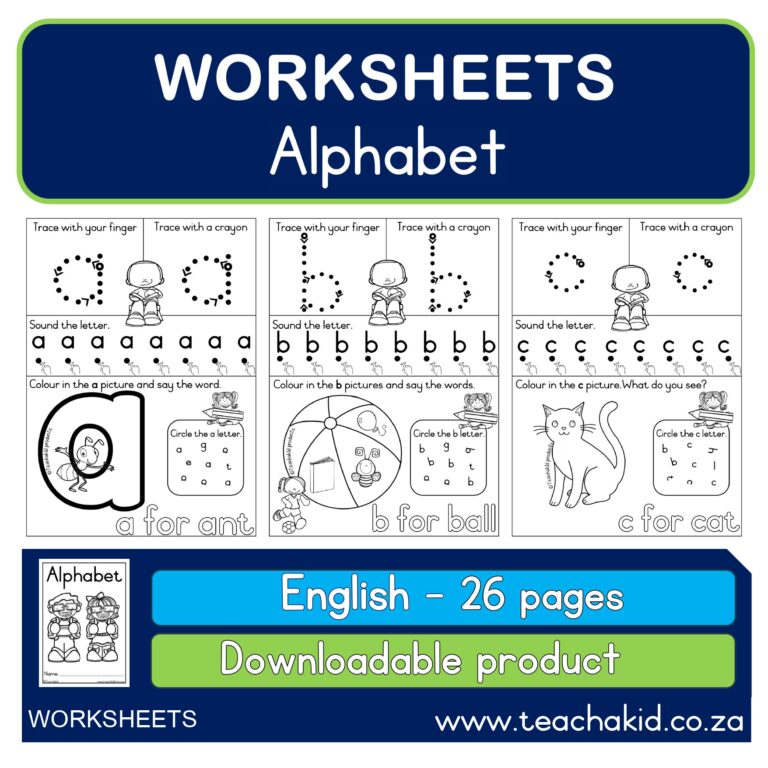 Alphabet worksheets (PDF) - Teachakid