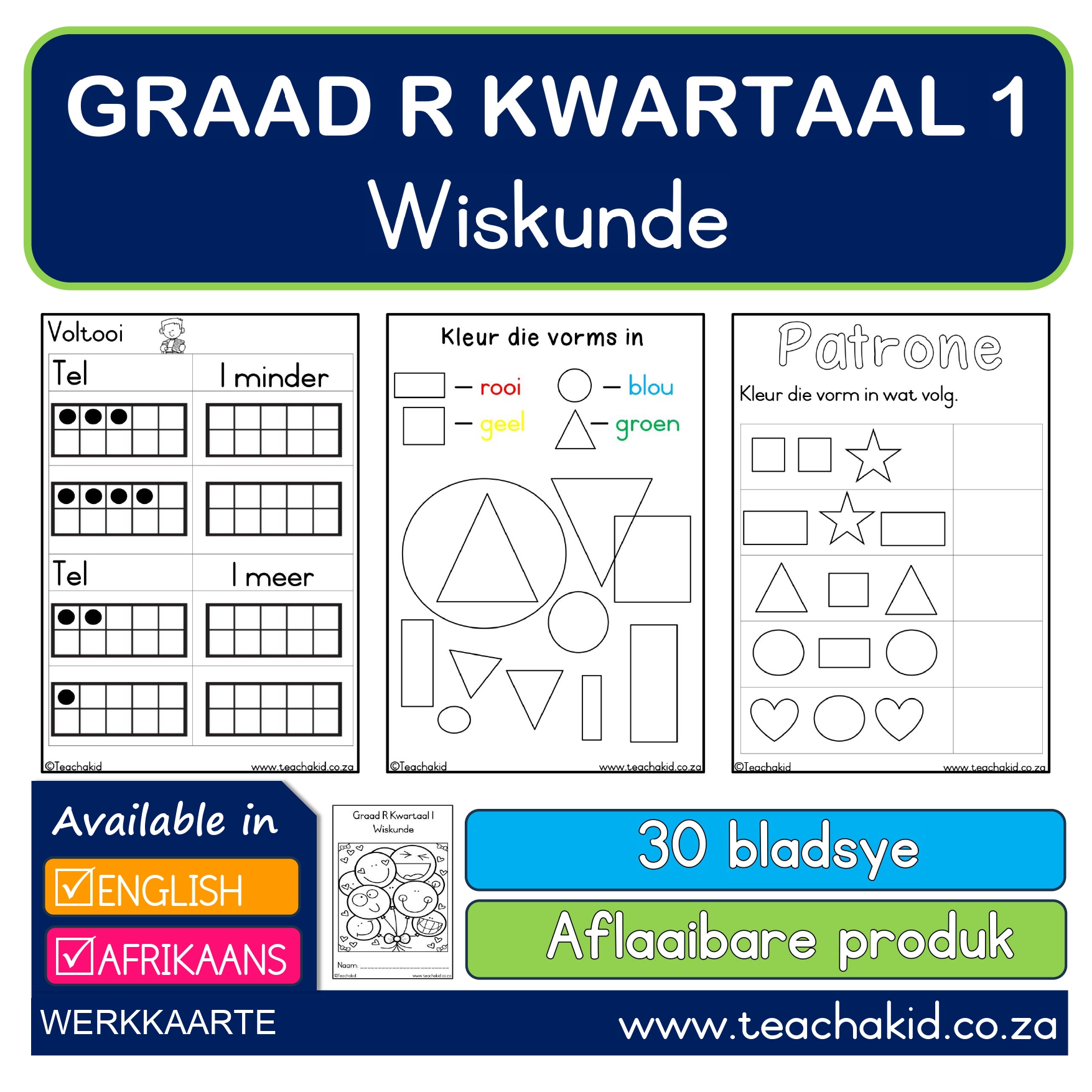 Grade R Term 1 Maths-Wiskunde (PDF)