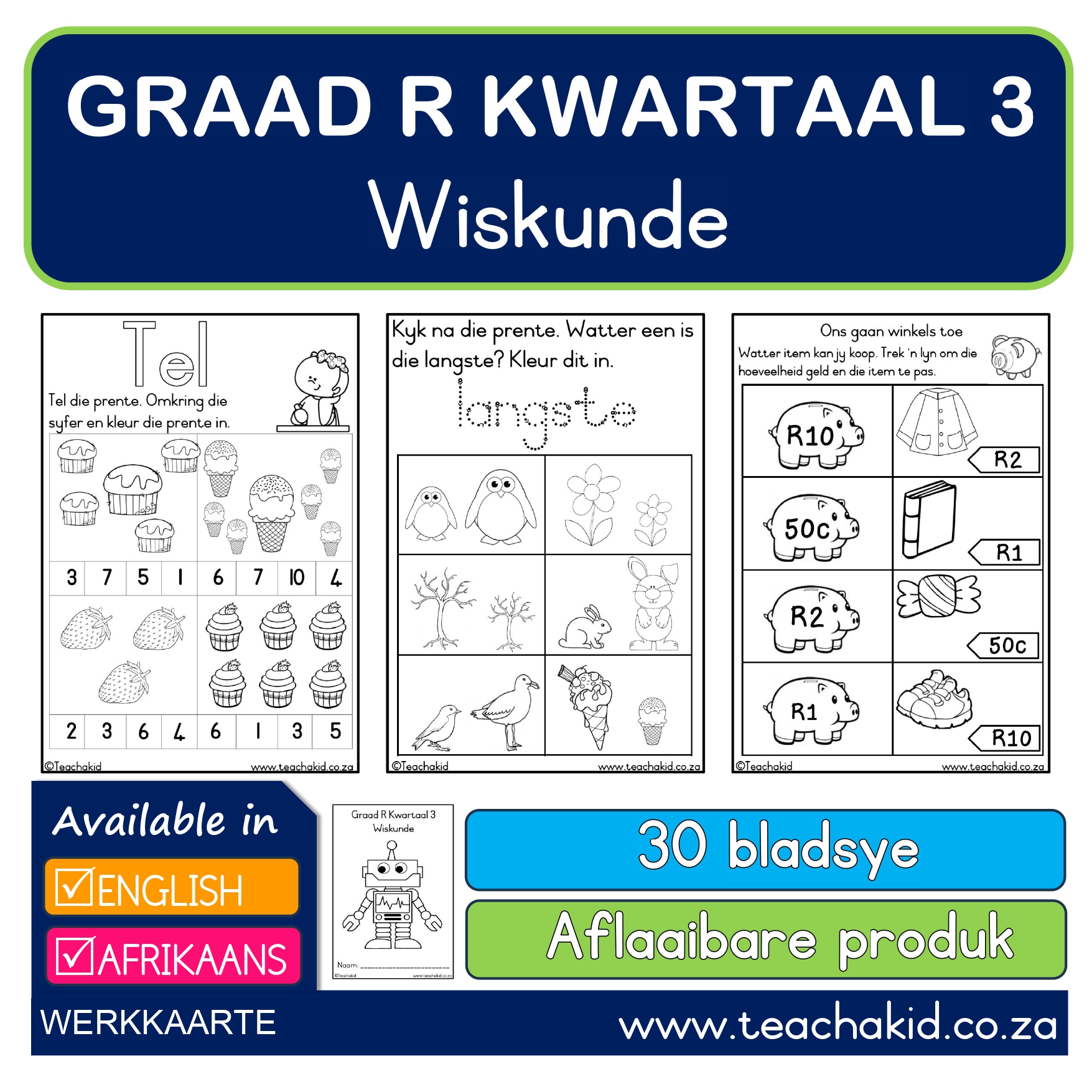 Grade R Term 3 Maths-Wiskunde (PDF)