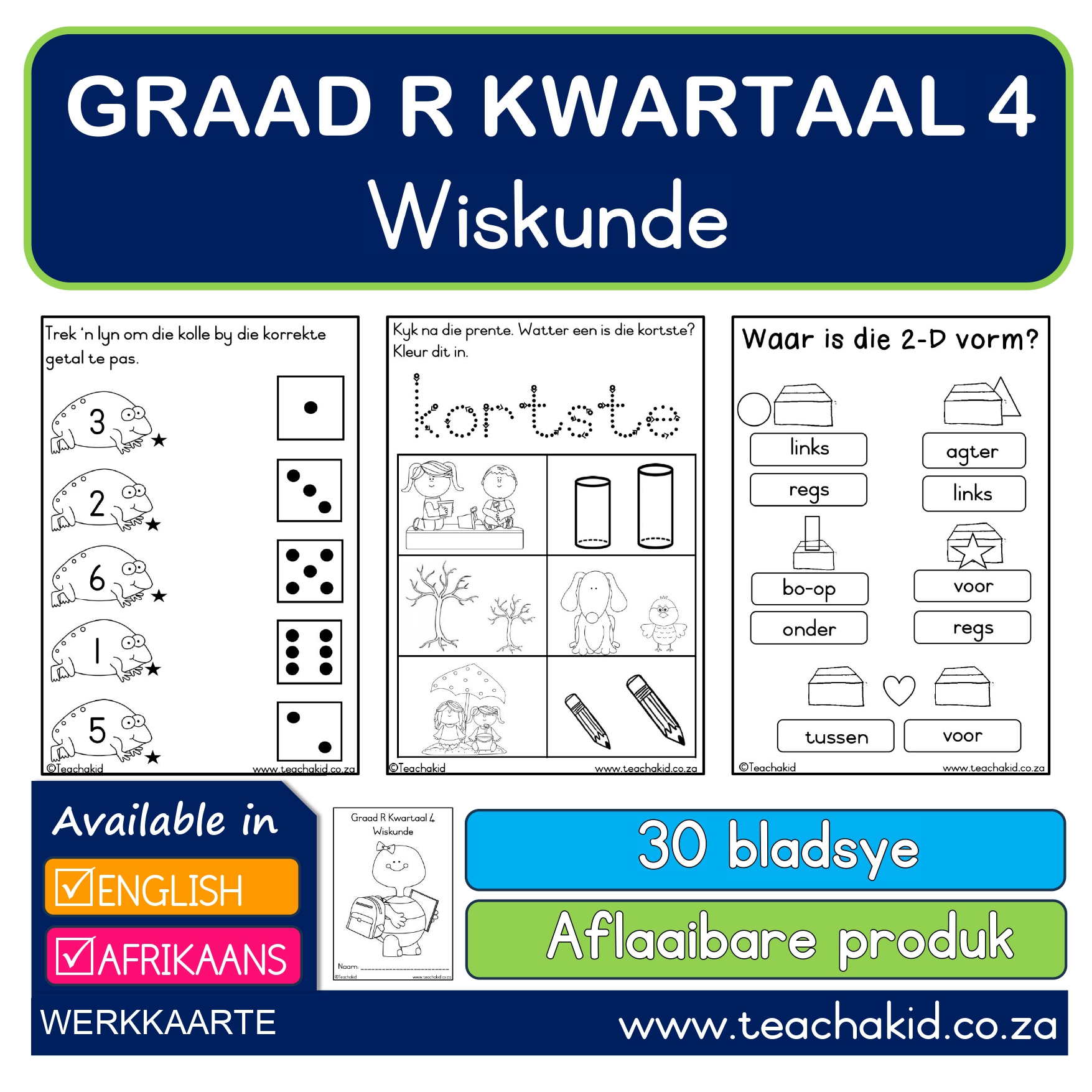 Grade R Term 4 Maths-Wiskunde (PDF)