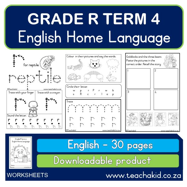 Grade R Term 4 English Home Language (PDF) - Teachakid
