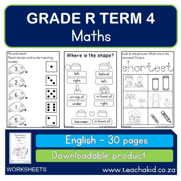 Grade R Term 4 Maths (PDF) - Teachakid