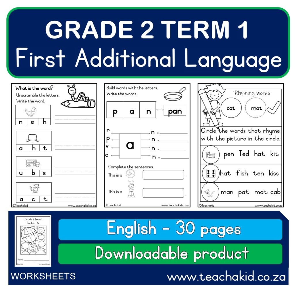 Grade 2 Term 1 English First Additional Language (PDF) - Teachakid