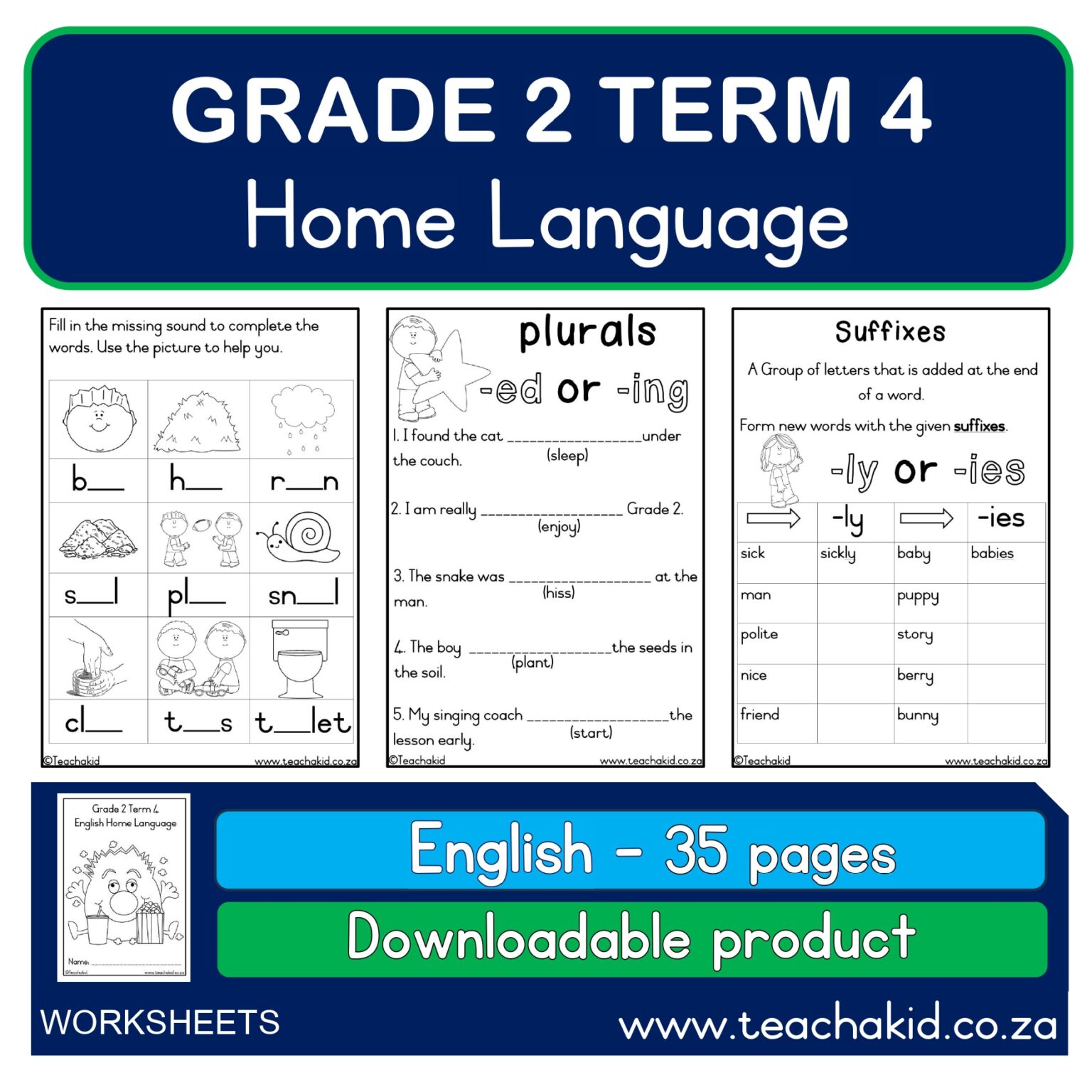 Grade 2 Term 4 English Home Language (PDF) - Teachakid